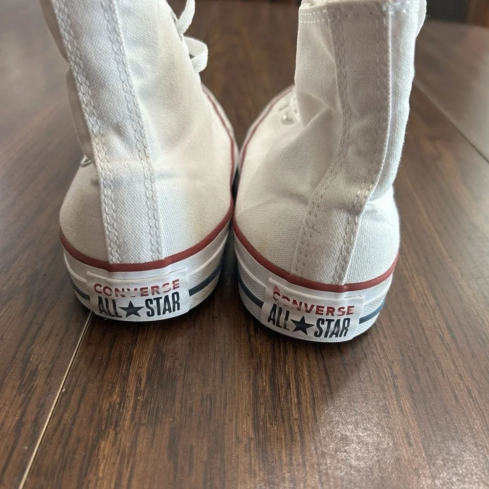 Converse Chuck Taylor All Star High Top White Canvas Sneakers Women's 6 - Picture 6 of 11